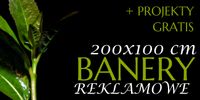 BANERY REKLAMOWE PLANDEKA oczkowane 200x100 projekt w cenie personalizacja