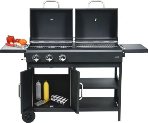 PODWÓJNY GRILL GAZOWO WĘGLOWY 8.4 KW OGRODOWY na Arena.pl