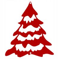 Ś34 Zawieszka świąteczna CHOINKA Boże Narodzenie ozdoba ażur ŚWIĘTA 13x15 d