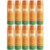 Zestaw 10x Sun Drop Shot Orzeźwiający Solarium Słońce 80ml