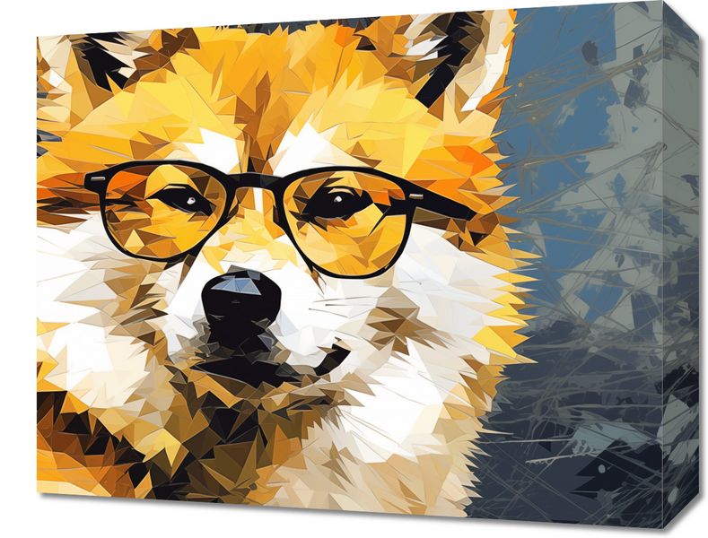 Obraz 50x40cm Intelektualny Psiak zdjęcie 1