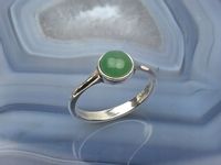 klasyczny pierścionek z małym oczkiem awenturyn rozmiary do wyboru