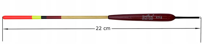 Spławik Przelotowy z BALSY SHARK Perfekt Hunter 2,5 g / 22 cm zdjęcie 2