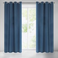 Zasłona gotowa na przelotkach MELTEM 140x250 Eurofirany granatowy