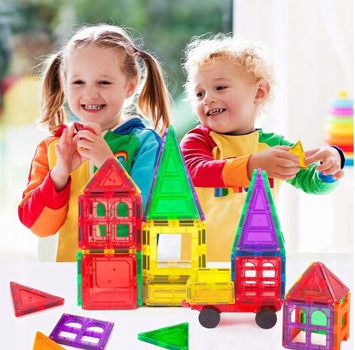 DUŻE Klocki Magnetyczne 3D Konstrukcyjne Magnetic Tiles 70 el. Edukacja na Arena.pl