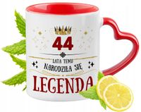 44 Urodziny Czerwony Z Uszkiem W Kształcie Serca Na Prezent