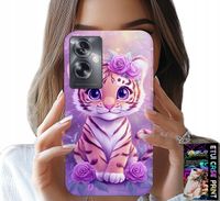 ETUI DO OPPO A79 5G - SŁODKI TYGRYSEK NA RÓŻOWYM TLE + FOLIA