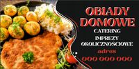 BANER REKLAMOWY OCZKOWANY 200x100 cm RÓŻNE WZORY OBIADY DOMOWE BAR