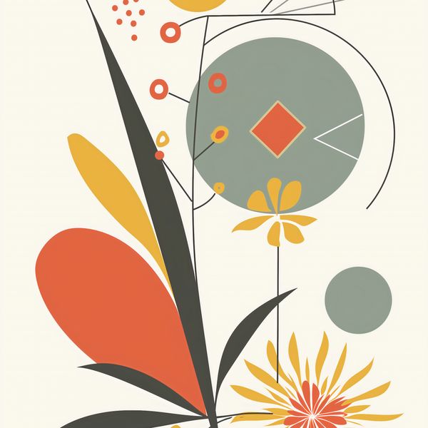 Plakat 50x50cm Geometryczny Ogród zdjęcie 1
