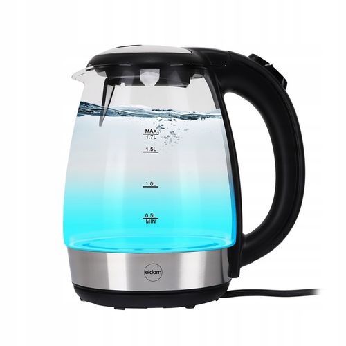CZAJNIK ELEKTRYCZNY BEZPRZEWODOWY SZKLANY C415 ELDOM 2200 W 1,7 l na Arena.pl