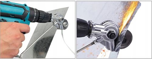 CIĘCIE BLACHY KOŃCÓWKA DO WIERTARKI NÓŻ NOŻYCE ADAPTER NA WKRĘTARKĘ na Arena.pl