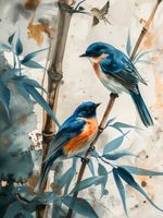 Plakat 60x80cm Trzy Ptaki