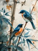 Plakat 60x80cm Trzy Ptaki