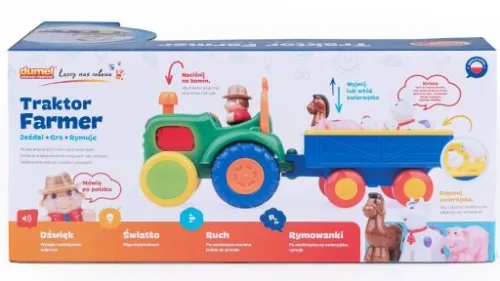 Dumel Traktor Farmer Interaktywny mówi PL świeci na Arena.pl