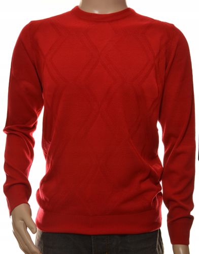 Sweter sweterek męski czerwony z kaszmirem 3XL na Arena.pl
