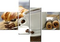 130CM 90 OBRAZ 4 ELEM ROMANTYCZNE ŚNIADANIE ŚCIENNY