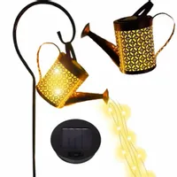 Lampa Ogrodowa LED Solarna Wbijana DUŻA KONEWKA 80cm Ażurowa z CZUJNIKIEM