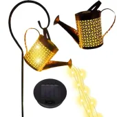 Lampa Ogrodowa LED Solarna Wbijana DUŻA KONEWKA 80cm Ażurowa z CZUJNIKIEM