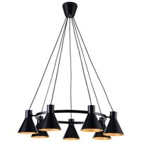 Zwisowa lampa MORE 37-71170 industrialna metalowy okrąg ring czarny