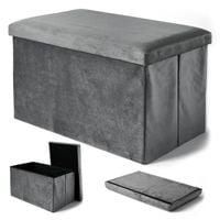 PUFA WELUROWA OTWIERANA SKŁADANA SKRZYNIA POJEMNIK ZE SCHOWKIEM LOFT