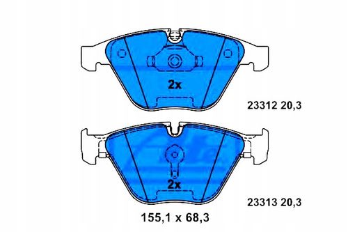 KLOCKI HAM PRZOD BMW 5 E60 E61 -10 ATE na Arena.pl