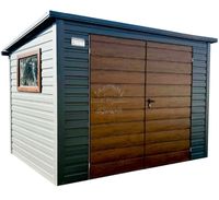 Schowek Domek Ogrodowy 2,5x2m Antracyt Drewnopodobny spad w tył ID778