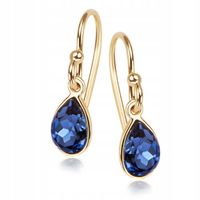 Kolczyki srebrne pozłacane z kryształami - Pavoni YES