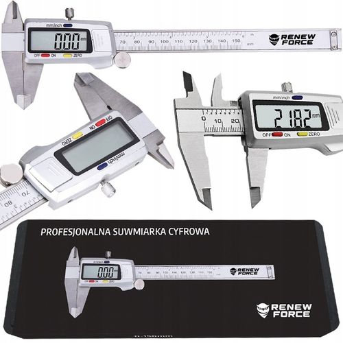 DOKŁADNA Suwmiarka elektroniczna ZE STALI NIERDZEWNEJ cyfrowa 0-150mm na Arena.pl