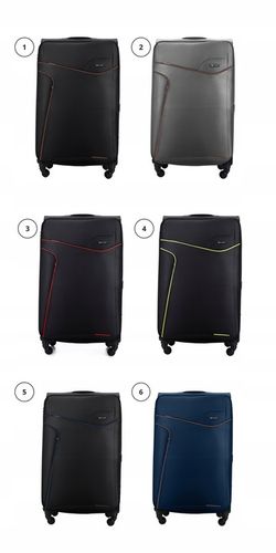 Walizka DUŻA na kółkach podróżna MATERIAŁOWA miękka pojemna GRATIS KOLORY na Arena.pl