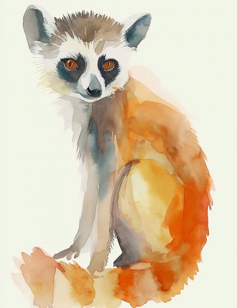 Plakat 50x65cm Lemurek zdjęcie 1