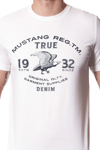 MUSTANG BASIC PRINT T-SHIRT CLOUD DANCER 1006677 2020 L na Arena.pl