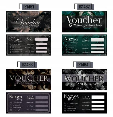 VOUCHERY PODARUNKOWE na zakupy lub usługi 60 szt. GOTOWY PROJEKT na Arena.pl