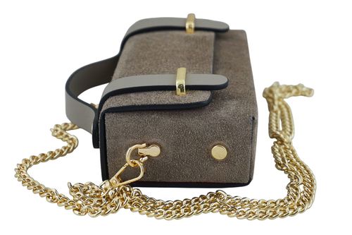 Zamszowa torebka Barberinis wizytowa - Beżowa na Arena.pl