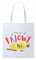 Torba Biała Eco Shopper Dla Pilota Z Nadrukiem Ze Zdjęciem