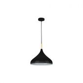 OPRAWA WISZĄCA MIKO DREWNO STAL CZARNA E27 35W IP20