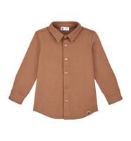 Koszula chłopięca bawełniana brązowa 116/122