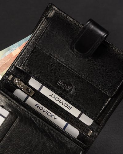 elegancki, skórzany portfel męski - rovicky na Arena.pl