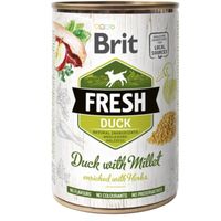 mokra karma dla psa brit fresh 400g duck & millet kaczka proso bez glutenu