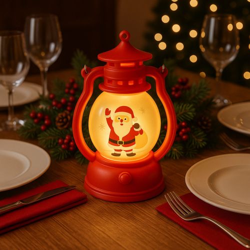 LAMPION LED 12,6 CM DEKORACJA ŚWIĄTECZNA MIKOŁAJ na Arena.pl