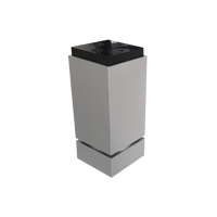 Nóżka meblowa NMK100, H-100mm, Aluminium mat