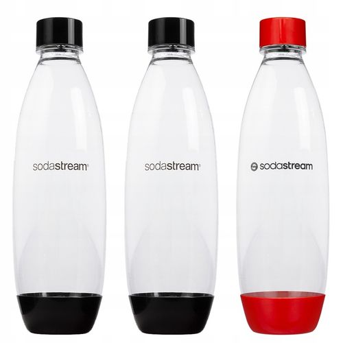 ZESTAW SATURATOR SODASTREAM ART RED TRZY BUTELKI NABÓJ + DODATKI na Arena.pl