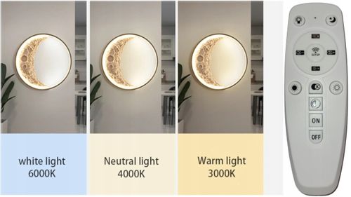 Plafon okrągły dekoracyjny Lampa Led na ścianę Księżyc 40 cm 3D Moon na Arena.pl