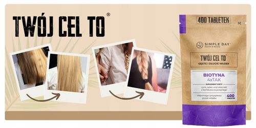 BIOTYNA 4 x TAK od Twój Cel To - 400szt. Najlepsza Na Włosy Skórę Paznokcie na Arena.pl
