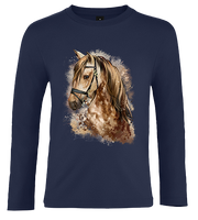 Bluzka t-shirt z długim rękawem Konie