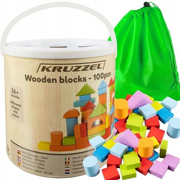 Klocki drewniane Kruzzel 100 el. zdjęcie 14