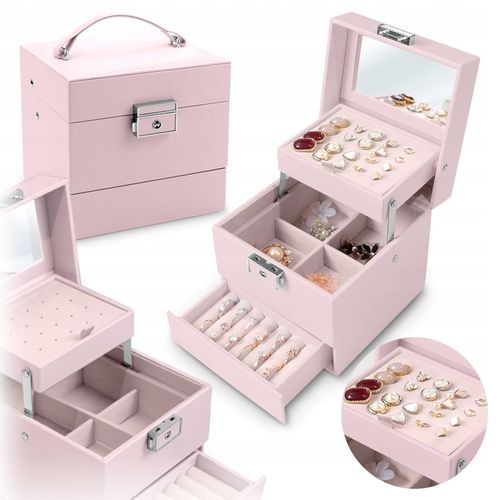PUDEŁKO SZKATUŁKA NA BIŻUTERIĘ KUFEREK ORGANIZER na Arena.pl
