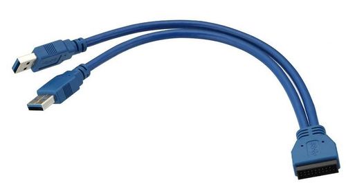 UK19 KABEL 19PIN MĘSKI 2 X USB 3.0 na Arena.pl