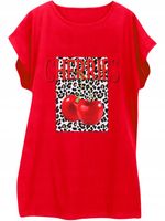 Kobieca dłuższa bluzka z bawełny Plus Size 4XL 48