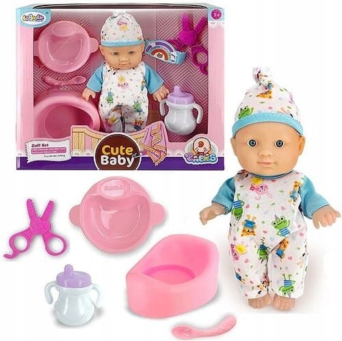LALKA BOBAS W UBRANKU 20CM Z AKCESORIAMI NOCNIK BUTELKA na Arena.pl