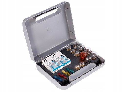 ZASOBNIK ŻARÓWEK 2x H7 24V 70W + 22 EL. BEZPIECZNIKI ŻARÓWKI CIĘŻARÓWKA TIR na Arena.pl